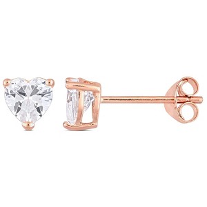 EVERLY JEWELRY | Stud Earrings with Gemstone in Silver – Multiple Stone and Metal Color Options - 1 of 3