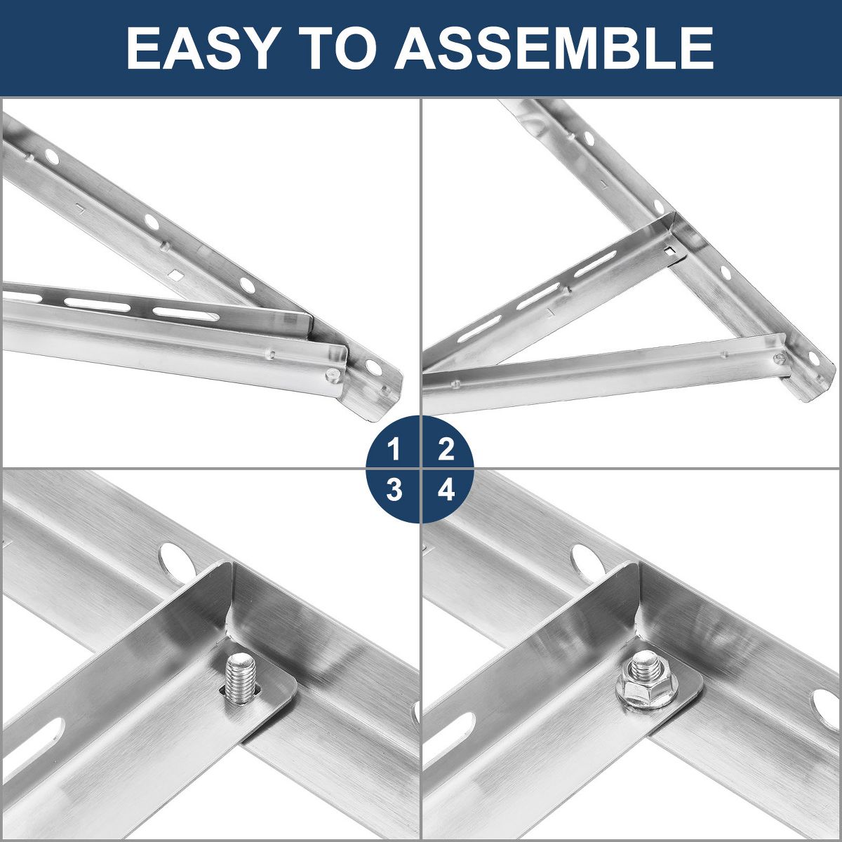 Unique Bargains Condenser Ductless AC Stainless Steel Split Wall Bracket - thumbnail 4