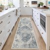 Area Rug Machine Washable Rug Vintage Distressed Non Slip Non Shedding Rugs Low Pile Foldable Retro Printed Indoor Carpet for Living Room Bedroom - 2 of 4