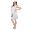 Memoi Women's Floral Lace Cotton Blend Sleeveless Chemise Robe Creole - 4 of 4