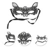 Unique Bargains Lace Half Face Party Mask Black 1 Pc - 3 of 4