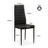NicBex Set of 4 Elegant PU Upholstered Dining Chairs with High Backrest,Armless Chairs for Kitchen,Living Room - 4 of 4