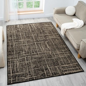 Luxe Weavers Machine Woven Two Tone Fringed Indoor Area Rug - 1 of 4