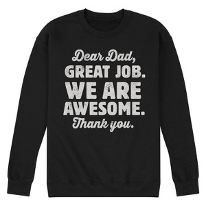 Men's - Instant Message - Dear Dad Great Job Graphic Fleece Sweatshirt - 1 of 4