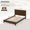 Arceso Bed Frame with Headboard Acacia Wood Platform, Non-Slip&Without Noise - 2 of 4