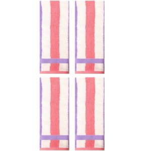 REGALWOVEN Striped Absorbent Soft Cotton Hand Towels for Bathroom 4 Pack - 1 of 4