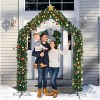 VINGLI Christmas Artificial Tree Arch, Green Holiday Archway with Stand for Porch, Wedding, Party, Garden Decorations - 2 of 4