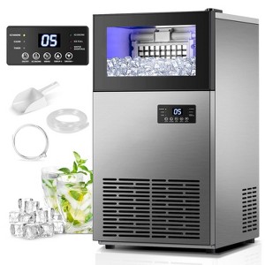 Tylza Commercial Built-in or Freestanding Ice Maker 130Lbs/24H Stainless Steel - 1 of 4