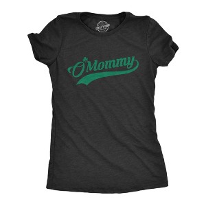 Womens O Mommy T Shirt Funny Saint Patricks Day Green Mom St. Paddys Tee Clover - Crazy Dog Women's T Shirt - 1 of 4