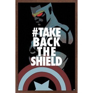 Trends International Marvel Comics - Falcon - Take Back the Shield Framed Wall Poster Prints - 1 of 4