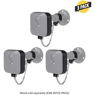 Wasserstein Anti-Theft Security Chain Compatible with Blink XT2 Outdoor Camera (3 Pack, Black)