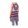 Women's Victory Cotton Crochet Fringe Vest Americana Patriotic - COCO + CARMEN XXL - 4 of 4