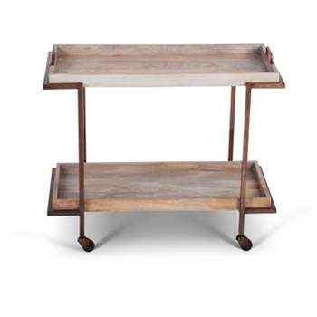 Conway Serving Cart Mango and Copper with Casters - Steve Silver