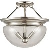 Claxy Modern Semi Flush Ceiling Light 3-Light Clear Glass Shade - 4 of 4