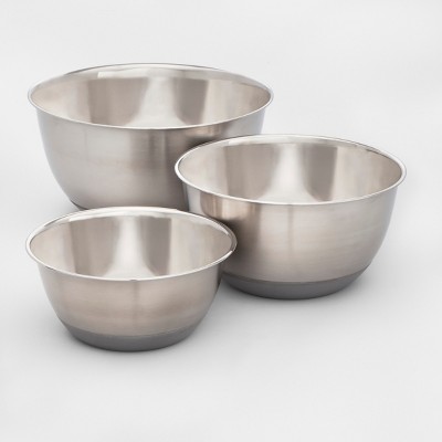 eftermiddag Hvad pyramide 3pc Stainless Steel Non-slip Mixing Bowls - Made By Design™ : Target