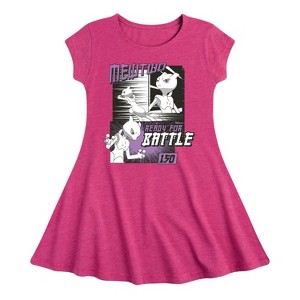 Girls' - Pokémon - Mewtwo Ready For Battle Fit & Flair Cap Sleeve Dress - 1 of 3