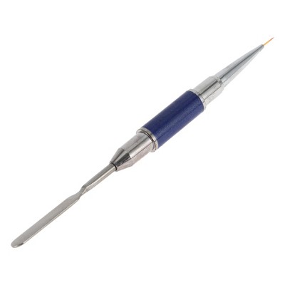 Unique Bargains Double Head Nail Painting Brushes for Polish Painting Gradient Deep Blue 1 Pc