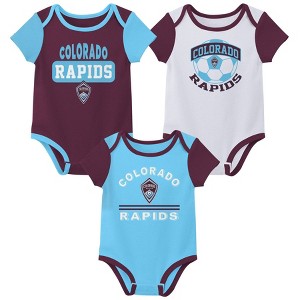 MLS Colorado Rapids Infant Boys' 3pk Bodysuit - 1 of 4