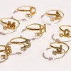 EVRY JEWELS WATERPROOF Gold or Silver Plated Sparkle Initial Wrap Ring - 4 of 4