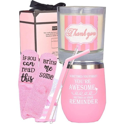 Meant2tobe 12 oz Inspirational Gifts for Women, Pink