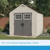 Suncast Tremont 8 ft. x 7 ft. Heavy Duty Resin Storage Shed with Windows, Vanilla - 2 of 4