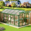 Whizmax 6x8/6x10 FT Aluminum Greenhouse - Heavy Duty Polycarbonate Panels with Roof Vent, Walk-In Garden House for Backyard, Patio, Easy Assembly - 3 of 4