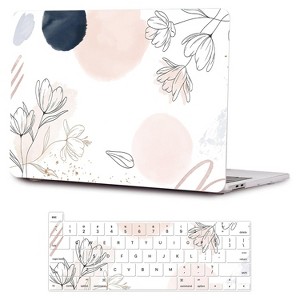 SaharaCase HybridFlex Arts Case for Apple MacBook Pro 13" Laptops White Floral (LT00023) - 1 of 4