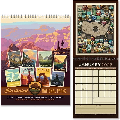 August 2021 to January 2023 Dog Days Design Large Format with 10x26 Inches When Open Americanflat 18 Month Wall Calendar 