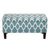 Drake Large Decorative Storage Bench Teal - HomePop: Bedroom Seating, Hinged Lid, Wood Legs - 3 of 4