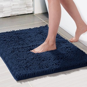 Deconovo Plush Chenille Bath Rug Non-Slip, Washable Comfort Mat - 1 of 4