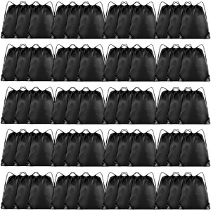 Bulk Drawstring Bags for Party Favors, Lightweight Sackpacks for Gym, School Events, Team Sports & Giveaways - 1 of 4