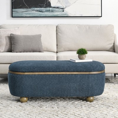 VYNXARIA Storage Ottoman Bench, Upholstered End of Bed Ottoman Bench with Storage and Seating