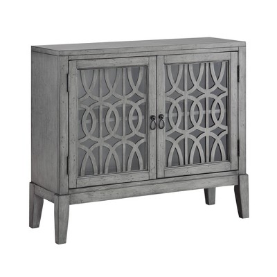 Acadia 2 Door Cabinet Gray - Treasure Trove Accents