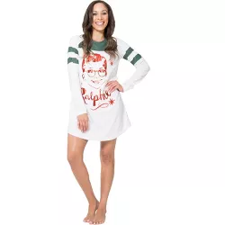 Christmas Story Womens Ralphie Nightgown, White, S