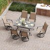 VisioGear Patio Dining Chairs, 4 Pieces Outdoor Dining Chairs Set, 360°Swivel Dining Chair for Patio, Brown, 23"*21.7"*40.2" - 4 of 4