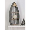 Cheung's Alessia Galvanized & Wood Hanging Boat Shelf - 2 of 3