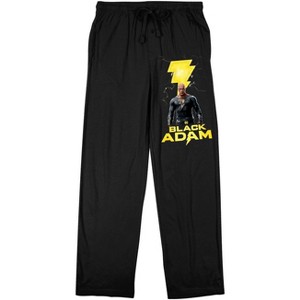 Serious Bolt Black Adam Men's Black Sleep Pajama Pants - 1 of 3