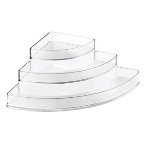 iDesign Corner Spice Rack Organizer for Cabinets - Clear - 1 of 4