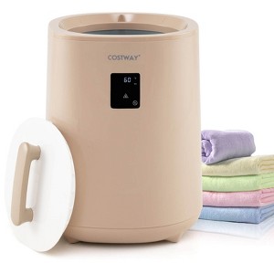 Costway 18 L Towel Warmer for Bathroom Luxury Towel Heater with LED Display & Auto Shut off White/Brown/Pink/Yellow - 1 of 4