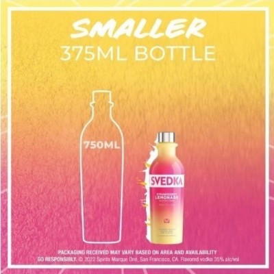 SVEDKA Strawberry Lemonade Flavored Vodka - 375ml Bottle