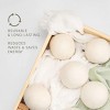 Pursonic 100% Pure New Zealand Fragrance Free & Biodegradable Wool Dryer Balls - 3 Pack - White - 4 of 4