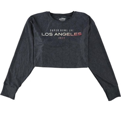 G-III Sports Womens Super Bowl LVI Graphic T-Shirt, Black, X-Large