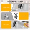 Freestanding Stainless Steel Utility Sink 24x20x41", Single Bowl, Hot & Cold Faucet, Adjustable Legs, Rapid Drainage, Built-in Knife Storage - 2 of 4