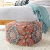 Mark & Day Miesenbach 14"H x 20"W x 20"D Bohemian/Global Red Pouf - 2 of 3