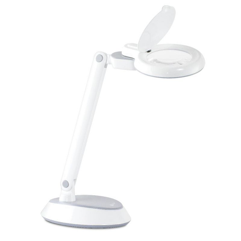 15&#34; Folding Mag Desk Lamp White (Includes LED Light Bulb) - OttLite, 1 of 5