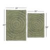 Knightsbridge Stylish And Comfortable Traditional Echo Design 2 PC Cotton Bath Rug Set 20"x30" & 24"x40" Ivory - 3 of 4