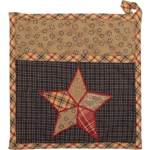Arlington Pot Holder with Pocket & Patchwork Star 8x8 - 1 of 4