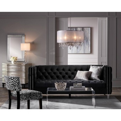 Sofija Rectangular Mirrored Glass Layered Frame Vanity Wall Mirror