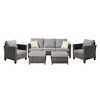 Ovios Tampa 5pc Wicker Outdoor Patio Furniture Conversation Sofa Set with Cushions - 3 of 4