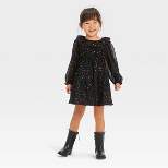 Toddler Girls' Dots Dress - Cat & Jack™ Black